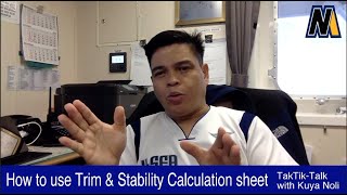 TakTik-Talk with Capt. NOLI (Trim & Stability Calculation sheet)