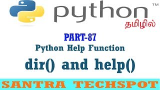 #87 | Python Help Function dir() and help() | Python Tutorial in Tamil