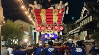 池嶋神社秋祭り 令和4年10月21日 太鼓台 宮入(橋詰、本町、乾、巽)