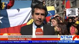 Venezolanos en Chile protestan contra las cuestionadas elecciones presidenciales