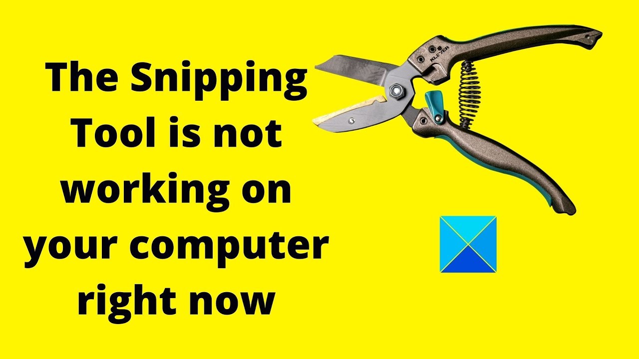 The Snipping Tool Is Not Working On Your Computer Right Now - YouTube