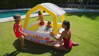 Piscine enfant gonflable Intex Sun Shade Pool avec Auvent - Présentation et démonstration