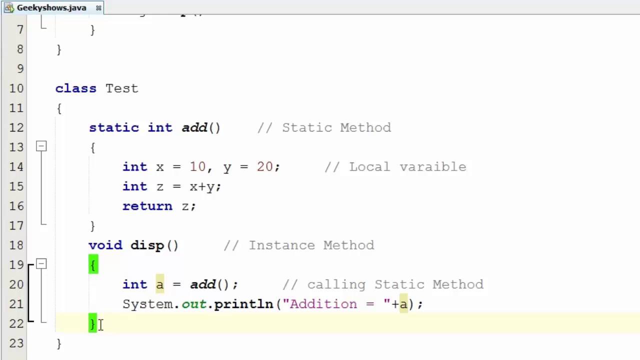 How To Use Static Method In Java With Example Java67