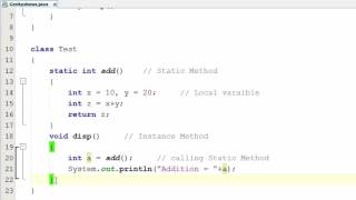 65. Calling Static method in Instance Method in Java Programming (Hindi)