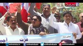 Hyderabad: STP workers held protest against MQM leader Khalid Maqbool