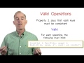 Valid Operations