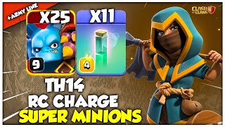 Th14 RC CHARGE! New Th14 RC CHARGE Super Minion Attack Strategy | Clash of Clans