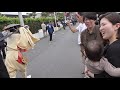 上野天神祭 神幸祭 鬼行列 泣きながら手を振りバイバイを連呼する子は鬼との別れを惜しんでいる？ 福居町だんじり蔵付近 2019