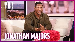 Jonathan Majors Feeds Jennifer Hudson and Shares How He Stays in Great Shape
