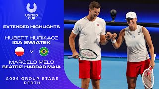 Hurkacz/Swiatek v Melo/Haddad Maia Extended Highlights | United Cup 2024 Group A