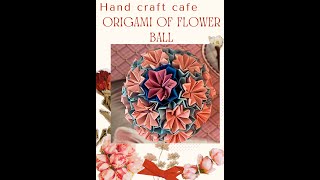 Origami paper flower ball//DIY simple paper craft/How to make paper flower craft