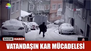 Vatandaşın kar mücadelesi