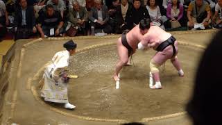 Ozeki Terunofuji (11-3) - Yokozuna Hakuho (14-0) , Sumo : Natsubasho '17