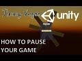 Mini Unity Tutorial - How To Pause The Game And Create A Pause Menu C#