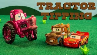 Mater & Lightning McQueen GO Tractor Tipping Disney Pixar Cars "Tractors is CLUELESS"