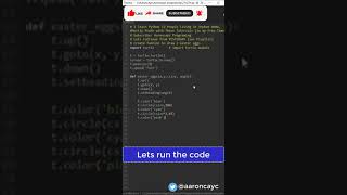 Python Function - Use Function In Python Turtle To Draw 2 Easter Eggs #python #pythonprogramming