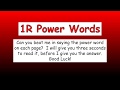 1R Power Word Practice