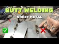 How to Butt Weld Sheet Metal 🔥 (the right way vs the wrong way)