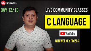 Nested Loop and Star Pattern in C Language| Community LIVE Class | Day-12