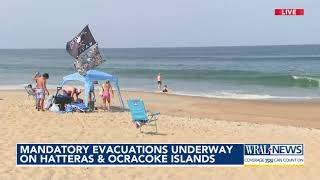 Mandatory evacuations underway on Hatteras Island and Ocracoke Island