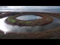 空撮　千葉県 木更津市「浸透実験池」 aerial shoot in kisarazu experiment pond