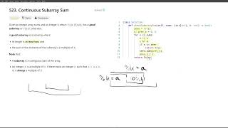 [June 8, 2024, LeetCode daily] 523. Continuous Subarray Sum - Python, solution explained