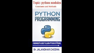 Python Modules: math constants and methods