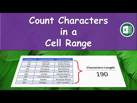 How to Count Characters in a Cell or Range in MS Excel