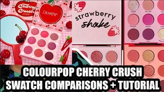 COLOURPOP CHERRY CRUSH SWATCH COMPARISONS + TUTORIAL || Collab w/ UneekBeautyLove