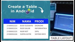 Project Table Layout- Eclipse-Android Project