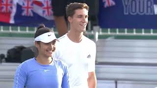 Emma Raducanu mixed doubles with Andy Murray, Joe Salisbury \u0026 Jodie Burrage Battle of the Brits 2020