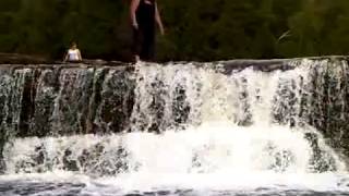 family jump at sauble falls