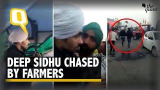Tractor Rally | Deep Sidhu Chased by Farmers after Red Fort Controversy | The Quint