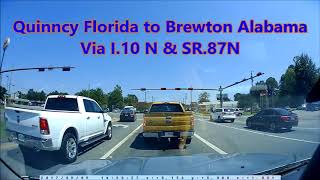 Quincy Florida to Brewton Alabama Via I.10N & SR. 87N