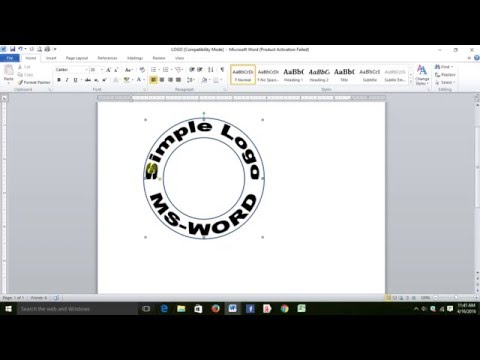 Create simple logo in MS WORD 2010 Create simple logo in MS WORD 2010
