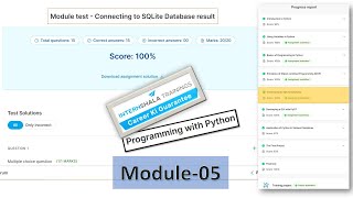 Programming with Python Module 5 Connecting to SQLite Database Solution | Internshala | by Vikas sir
