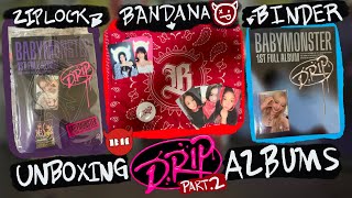 BABYMONSTER 'DRIP' ZIP LOCK & BINDER SET & BANDANA LIMITED EDITION UNBOXING VIDEO (WEVERSE Edition)