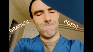 ASMR Cervical Spine Adjustment Chiropractic Roleplay ***CRACKING SOUNDS*** ***CAMERA MOVEMENT***