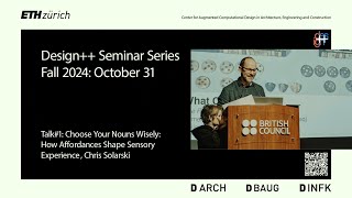 FS24 - Talk 1: Chris Solarski, Choose Your Nouns Wisely: How Affordances Shape Sensory Experience