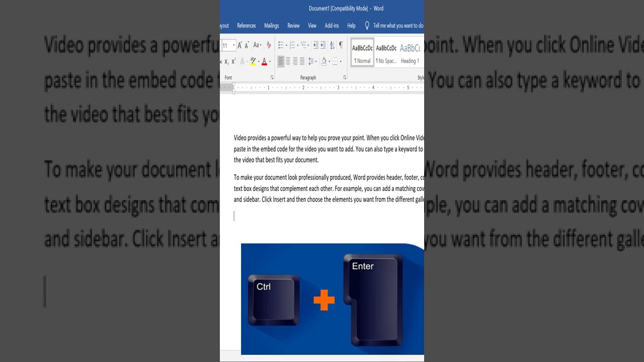 How To Add A New Page On Microsoft Word | Blank Page | #Shorts - YouTube