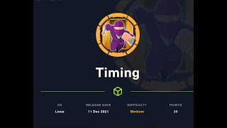 HTB Timing Walkthrough