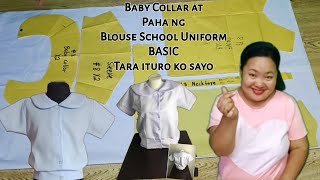 How To Make School Uniform Part 2/Pinaka Madaling Paraan sa Pananahi Ng Baby Collar At Paha