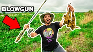 BULLFROG Hunting with a HOMEMADE BLOWDART!!! (Catch Clean Cook)