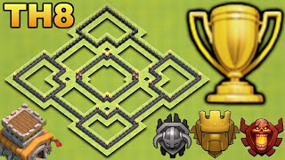 Clash of Clans - Best Town hall 8 (Th8) Trophy Base 2016!