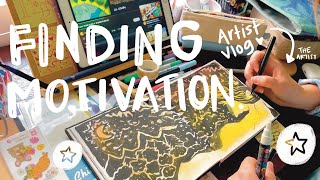 (part-time) artist vlog❣️ finding motivation, art-making, peachtober challenge, & just living life