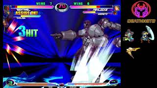 MvC2 Sentinel 85% Double Unblockable sequence (Match Highlight)