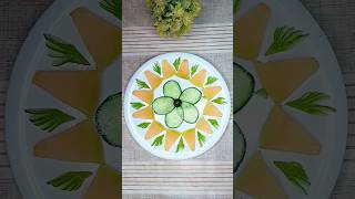 Fruit Carving skills l Cucumber cutting ideas #fruitcarving #art #easyfruitcarving #cookwithsidra