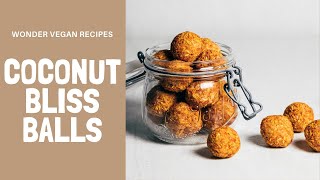 White chocolate coconut bliss balls - easy vegan recipe