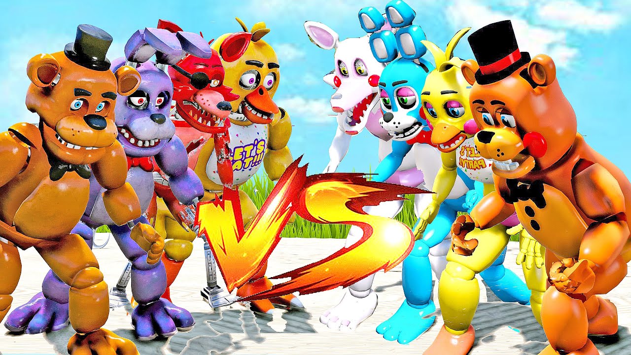 Toy Animatronics Vs Fnaf Originals Quem Sao Os Mais Fortes Gta V