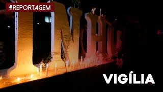 Moradores de Brumadinho-MG fazem vigília em homenagem às vítimas